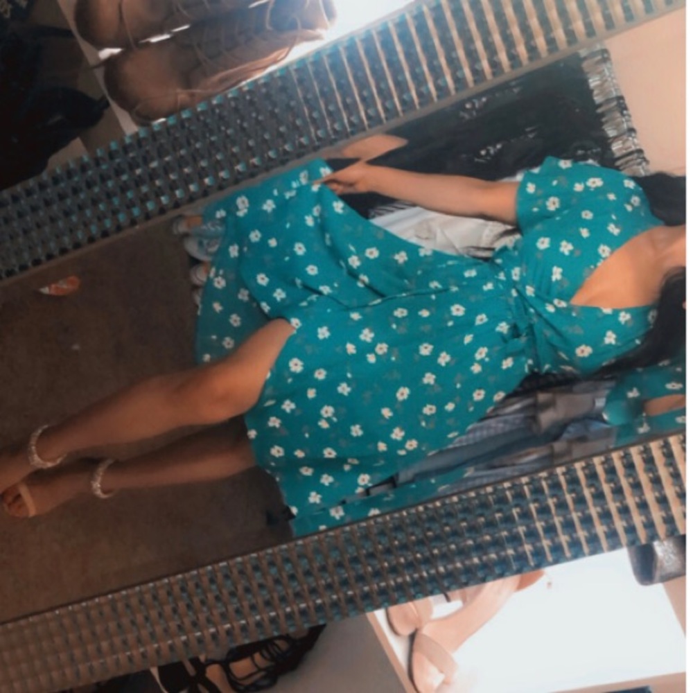 Floral wrap dress
